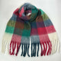 Winter Luxe Warm Oversized Scarf-Cozy Thick Plaid Wrap, European Chic Style(Powder blue plaid) V888-ELOSUNG25478
