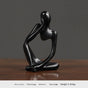 Nordic Abstract Resin Figurine - Modern Minimalist Home Decor Sculpture(Black) V888-ELOSUNG25482