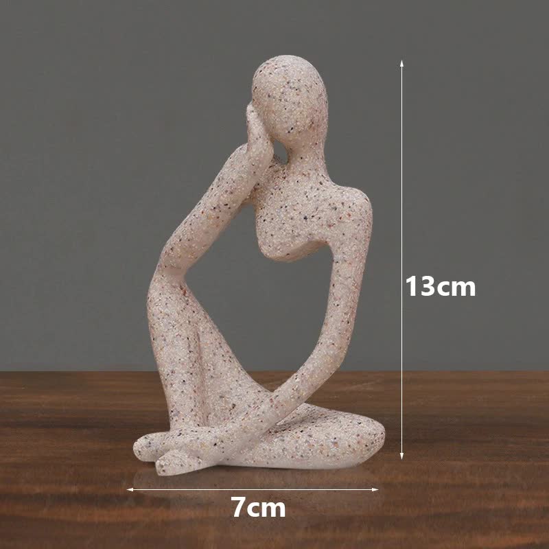 Nordic Abstract Resin Figurine - Modern Minimalist Home Decor Sculpture(Sandstone) V888-ELOSUNG25483