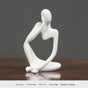 Nordic Abstract Resin Figurine - Modern Minimalist Home Decor Sculpture(White) V888-ELOSUNG25484