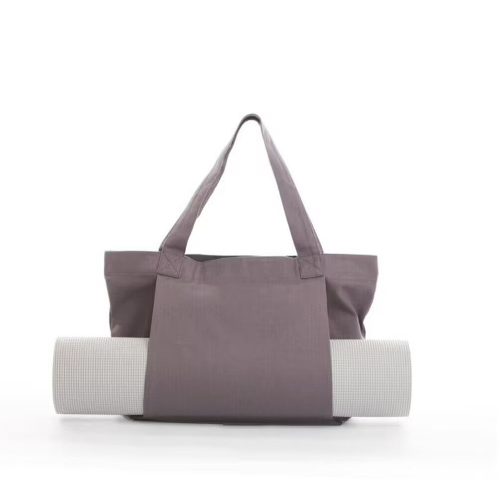 Yoga Mat Tote Bag - Durable Canvas Shoulder Bag for Outdoor Workouts & Travel(Grey) V888-ELOSUNG25486