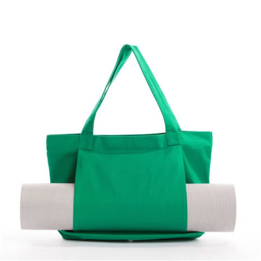 Yoga Mat Tote Bag - Durable Canvas Shoulder Bag for Outdoor Workouts & Travel(Green) V888-ELOSUNG25489