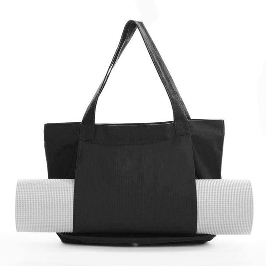 Yoga Mat Tote Bag - Durable Canvas Shoulder Bag for Outdoor Workouts & Travel(Black) V888-ELOSUNG25490