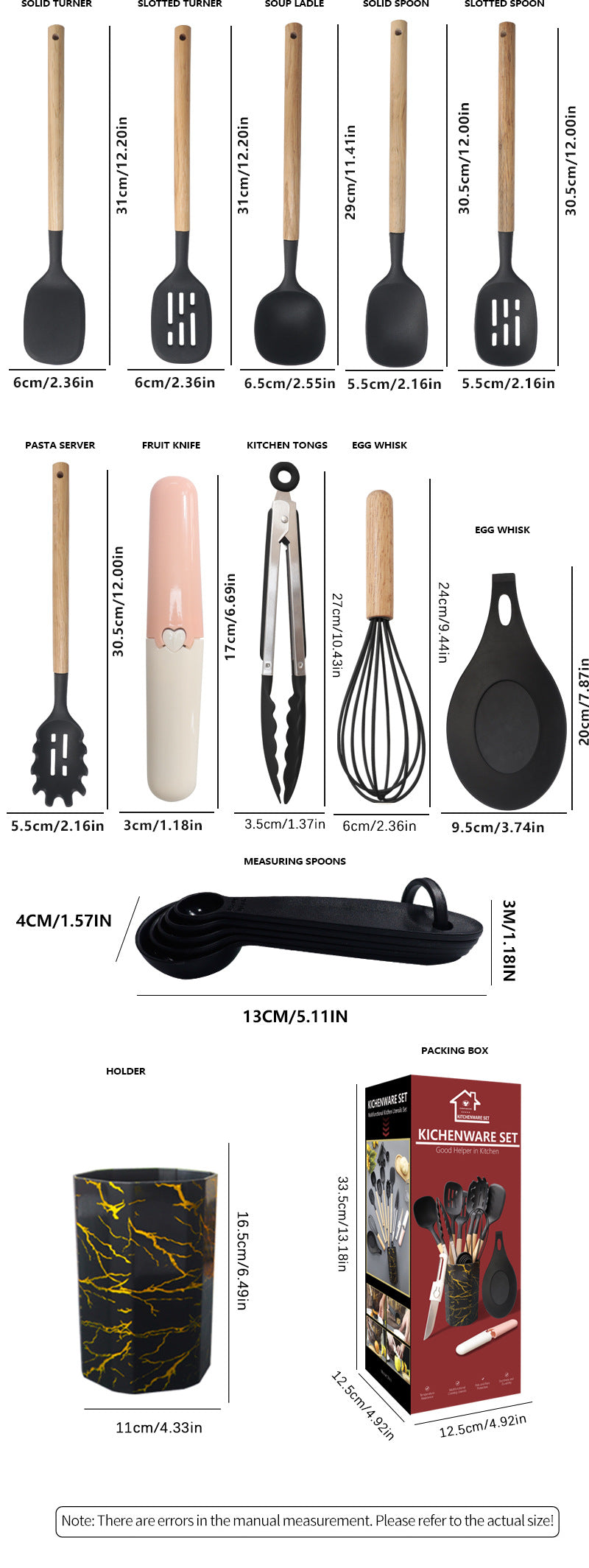 Morandi Green 12-Piece Silicone Cooking Utensil Set - Non-Stick Food-Grade Kitchen Tools with Holder V888-ELOSUNG25507