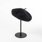 Black Linen Knit Beret - Classic Soft and Stylish Headwear V888-ELOSUNG25509