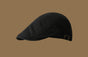 Retro Newsboy Cap - Unisex Vintage Flat Beret with Visor(Black) V888-ELOSUNG25521