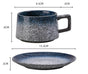 Vintage Ceramic Coffee Cup and Saucer Set - Elegant Afternoon Tea Set(Daisy Blue) V888-ELOSUNG25522