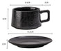 Vintage Ceramic Coffee Cup and Saucer Set - Elegant Afternoon Tea Set(Ink Black) V888-ELOSUNG25525