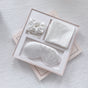 Luxury Satin Sleep Mask Gift Set,4-Piece with Pillowcase and Hair Accessories(White) V888-ELOSUNG25543