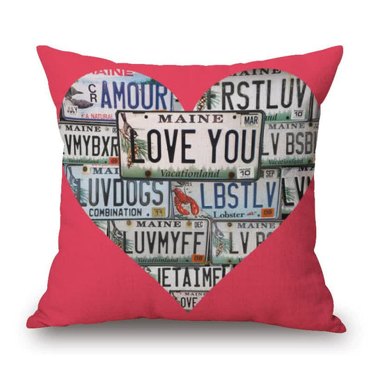 Pop Art Graphic Throw Pillow - Vintage Style Cushion for Home Decor(Pink) V888-ELOSUNG25546