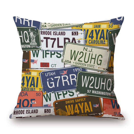 Pop Art Graphic Throw Pillow - Vintage Style Cushion for Home Decor(Colorful) V888-ELOSUNG25548