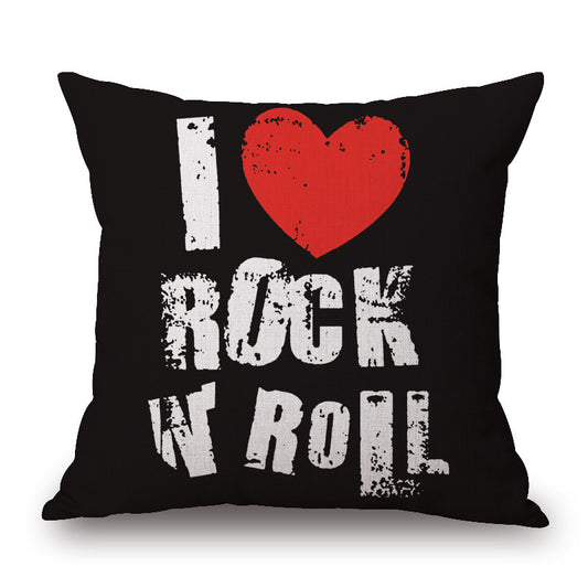 Pop Art Graphic Throw Pillow - Vintage Style Cushion for Home Decor(Black) V888-ELOSUNG25550