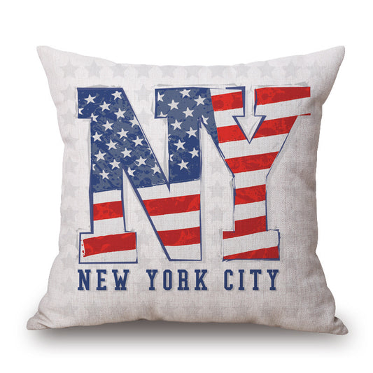 Pop Art Graphic Throw Pillow - Vintage Style Cushion for Home Decor(American flag) V888-ELOSUNG25552
