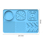 Pet Slow Feeder Lick Mat with Suction Cups - Anti-Anxiety Dog Feeding Mat(Blue) V888-ELOSUNG25564