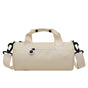 Waterproof Oxford Cylindrical Travel Bag - Large Capacity Handbag with Shoulder Strap(White) V888-ELOSUNG25566