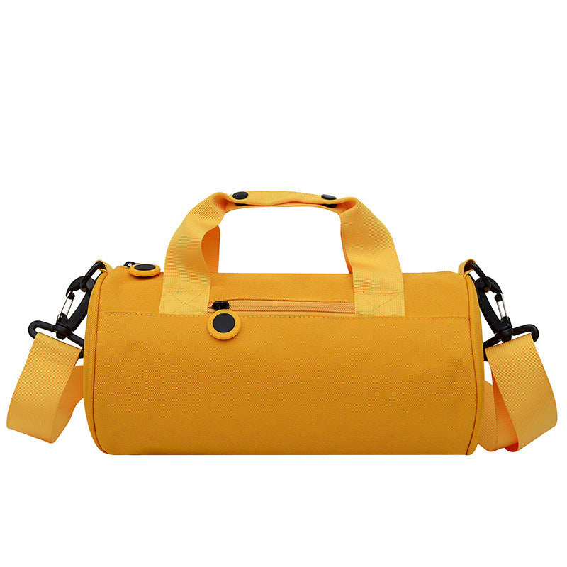 Waterproof Oxford Cylindrical Travel Bag - Large Capacity Handbag with Shoulder Strap(Orange) V888-ELOSUNG25568