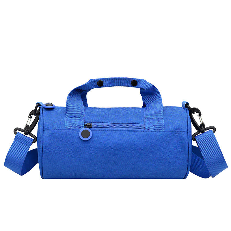 Waterproof Oxford Cylindrical Travel Bag - Large Capacity Handbag with Shoulder Strap(Blue) V888-ELOSUNG25569