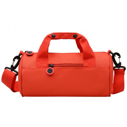 Waterproof Oxford Cylindrical Travel Bag - Large Capacity Handbag with Shoulder Strap(Red) V888-ELOSUNG25572