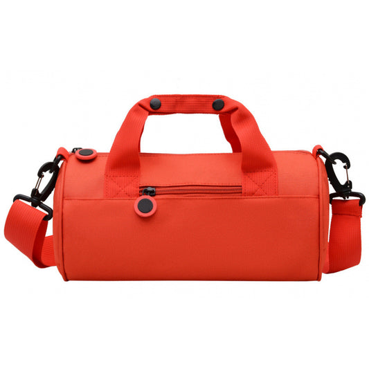 Waterproof Oxford Cylindrical Travel Bag - Large Capacity Handbag with Shoulder Strap(Red) V888-ELOSUNG25572