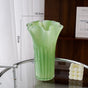 Nordic-Style Glass Vase - Elegant Fluted Flower Vase for Home Decor(Green) V888-ELOSUNG25576