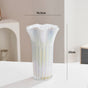 Nordic-Style Glass Vase - Elegant Fluted Flower Vase for Home Decor(White) V888-ELOSUNG25577