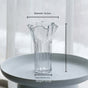 Nordic-Style Glass Vase - Elegant Fluted Flower Vase for Home Decor(Transparent) V888-ELOSUNG25578