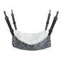 Cat Cage Hammock - Adjustable Double-Sided Pet Swing Bed with Hooks(White and blue stripes) V888-ELOSUNG25589