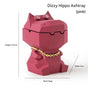 Hippo Ashtray with Lid - Stylish Geometric Decor for Home and Office(Pink) V888-ELOSUNG25593
