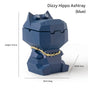 Hippo Ashtray with Lid - Stylish Geometric Decor for Home and Office(Blue) V888-ELOSUNG25594