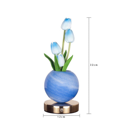 Blue Tulip Night Light - Floral Table Lamp for Bedroom Ambiance V888-ELOSUNG25599