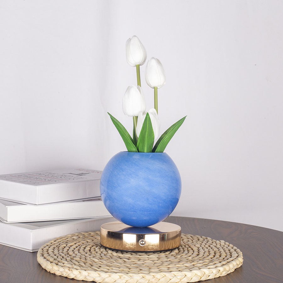 White Tulip Night Light - Floral Table Lamp for Bedroom Ambiance V888-ELOSUNG25600