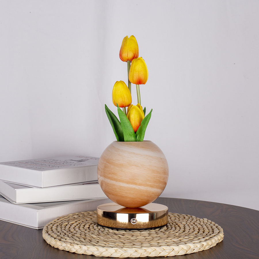 Orange Tulip Night Light - Floral Table Lamp for Bedroom Ambiance V888-ELOSUNG25601