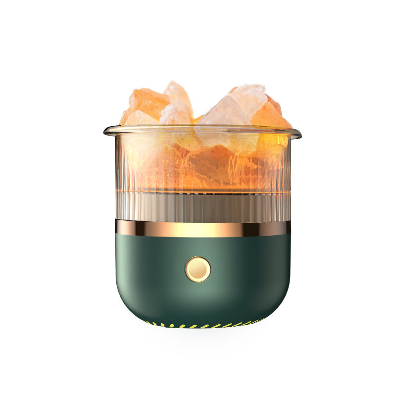 Crystal Humidifier with LED Light - Aromatherapy Diffuser for Home Relaxation(green) V888-ELOSUNG25604