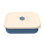 Dark blue Microwave-Safe Silicone Lunch Box with 4 Compartments - Airtight Bento Box for Work and Travel V888-ELOSUNG25609