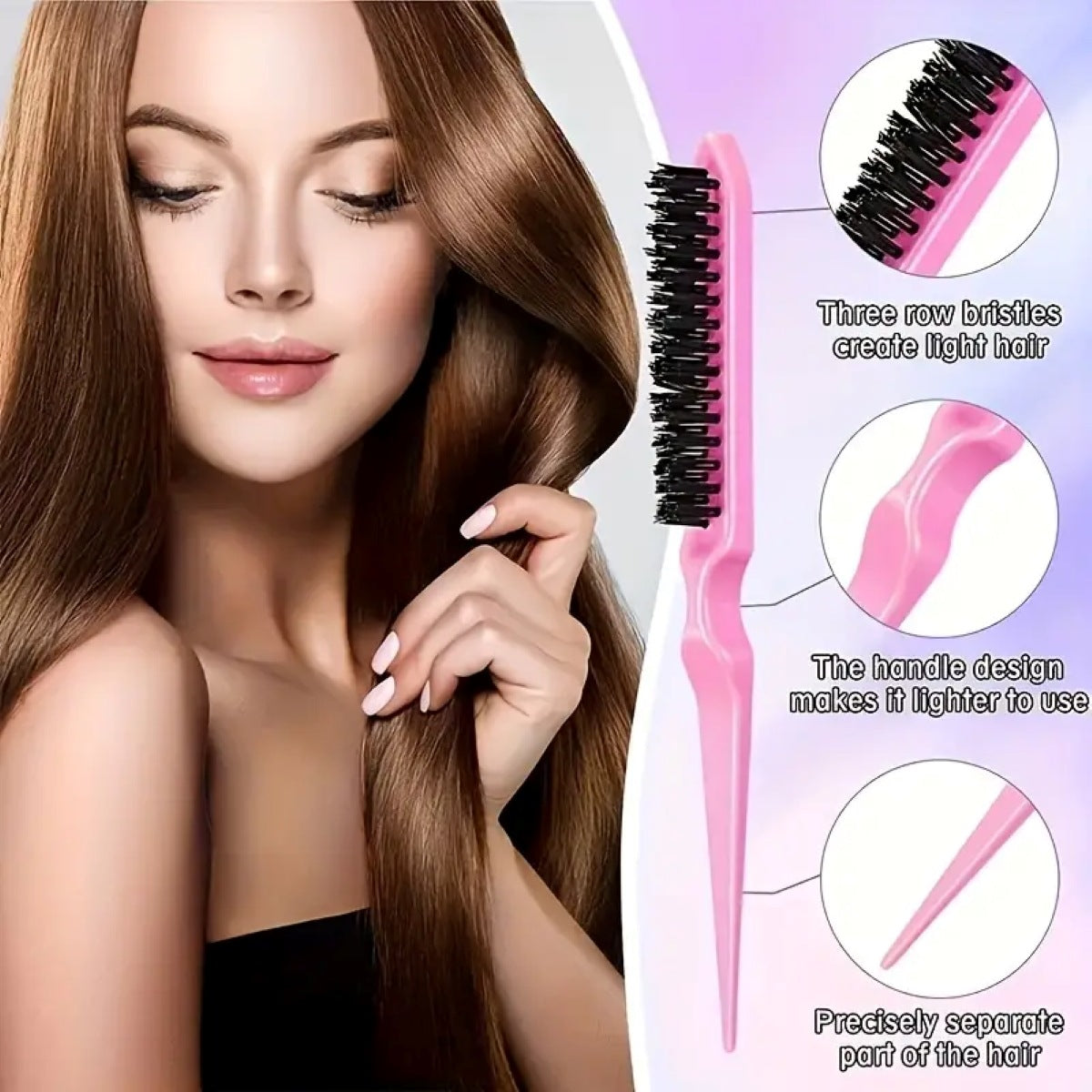 Complete Hair Styling Kit with Detangling Brushes, Combs, Spray Bottle, and Accessories(pink) V888-ELOSUNG25625
