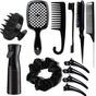 Complete Hair Styling Kit with Detangling Brushes, Combs, Spray Bottle, and Accessories(black) V888-ELOSUNG25626