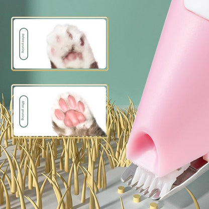 Electric Pet Hair Clipper with Type-C Charging, LED Light, and Grooming Accessories(pink) V888-ELOSUNG25629