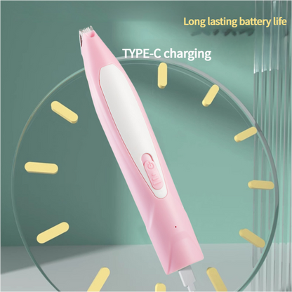 Electric Pet Hair Clipper with Type-C Charging, LED Light, and Grooming Accessories(pink) V888-ELOSUNG25629