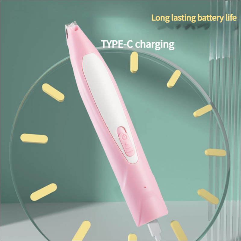 Electric Pet Hair Clipper with Type-C Charging, LED Light, and Grooming Accessories(Purple) V888-ELOSUNG25630