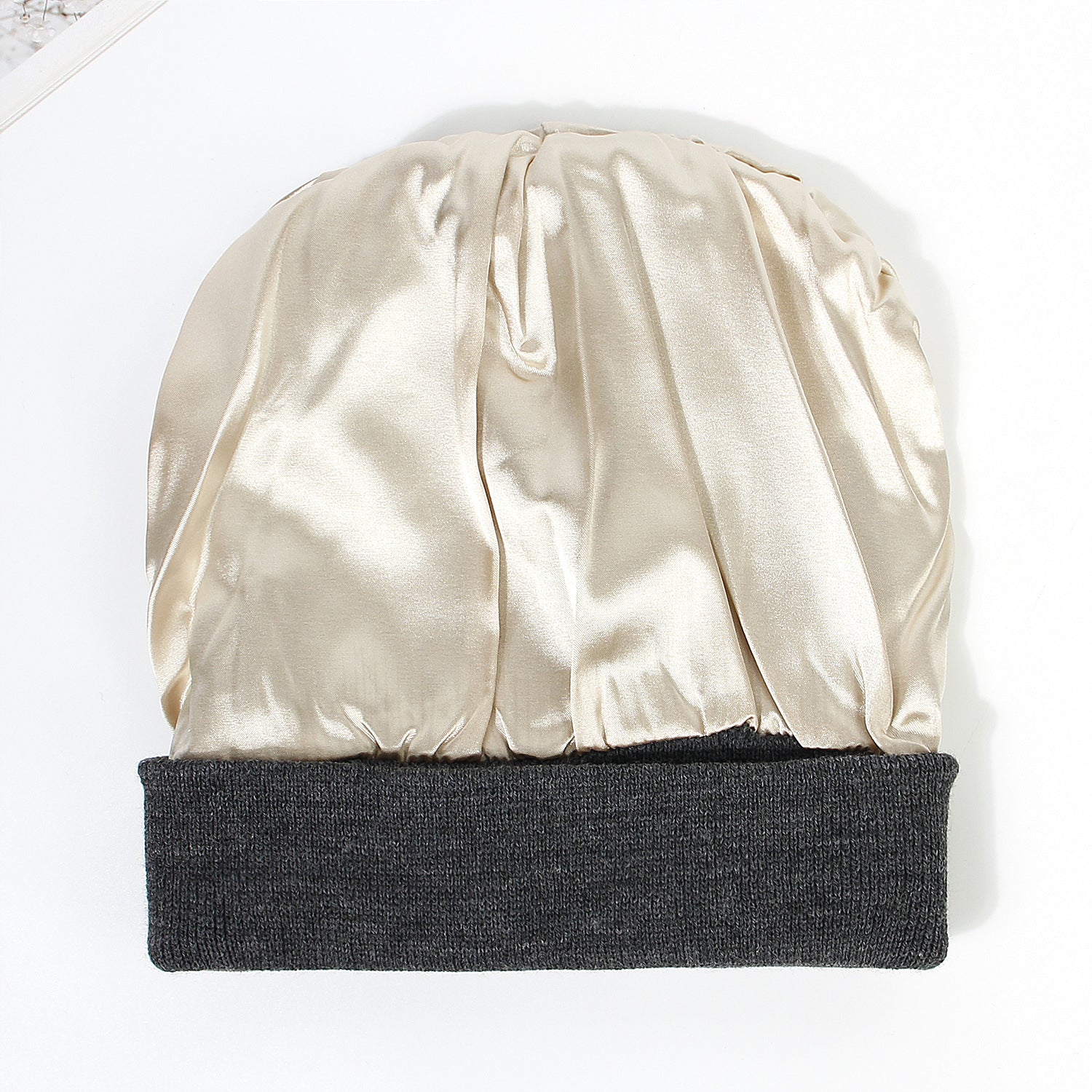 Premium Warm Beanie with Silk Satin Lining(White) V888-ELOSUNG25647