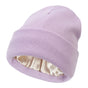 Premium Warm Beanie with Silk Satin Lining(Purple) V888-ELOSUNG25651