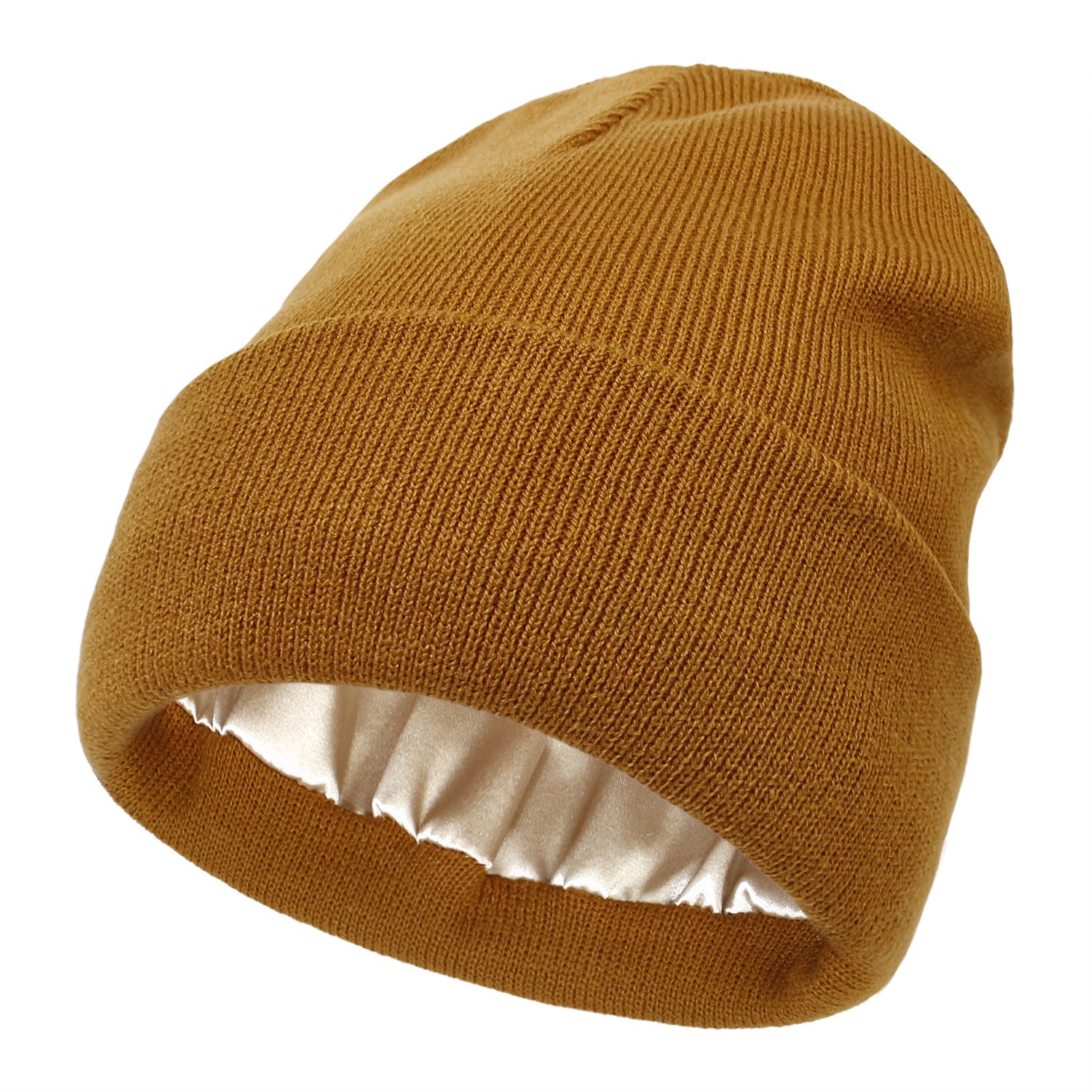 Premium Warm Beanie with Silk Satin Lining(Caramel) V888-ELOSUNG25654