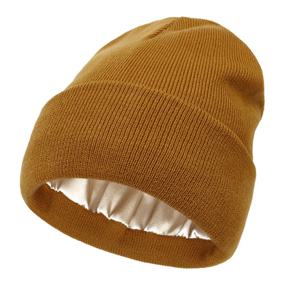 Premium Warm Beanie with Silk Satin Lining(Caramel) V888-ELOSUNG25654