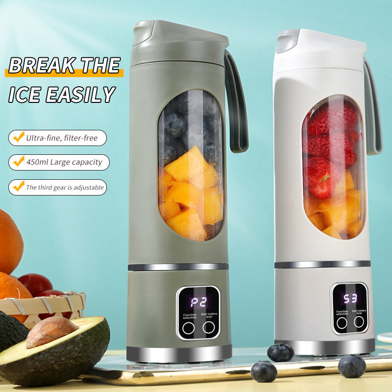 Portable Electric Juicer Blender - 450ml USB Rechargeable Smoothie Maker with 12 Blades(Purple) V888-ELOSUNG25666