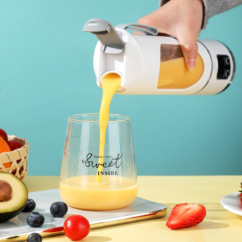 Portable Electric Juicer Blender - 450ml USB Rechargeable Smoothie Maker with 12 Blades(Purple) V888-ELOSUNG25666