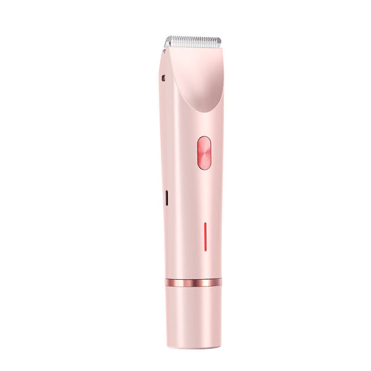 2-in-1 Ladies Electric Shaver & Trimmer - IPX7 Waterproof, USB-C Rechargeable, Dual Head Design(pink) V888-ELOSUNG25679