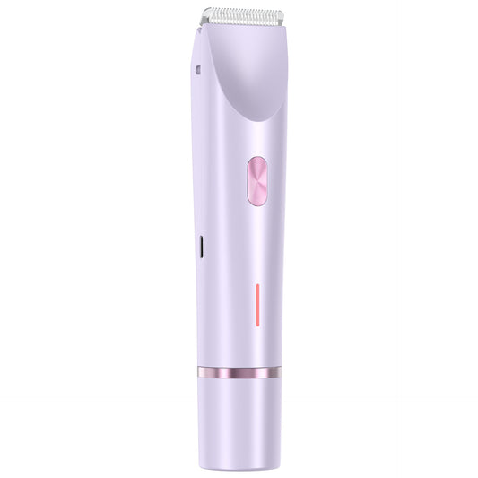 2-in-1 Ladies Electric Shaver & Trimmer - IPX7 Waterproof, USB-C Rechargeable, Dual Head Design(Purple) V888-ELOSUNG25680