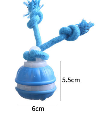 Interactive Dog Chew Toy with Rope - Durable Treat Dispensing Ball for Play & Dental Health(blue) V888-ELOSUNG25682