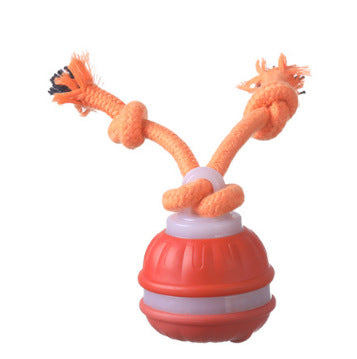 Interactive Dog Chew Toy with Rope - Durable Treat Dispensing Ball for Play & Dental Health(red) V888-ELOSUNG25683