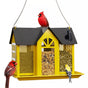 Charming House-Shaped Hanging Bird Feeder - Durable Metal Design for Wild Birds(yellow) V888-ELOSUNG25688